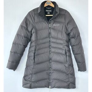 Marmot Puffer Down Black Coat Women's Medium Classy Capsule